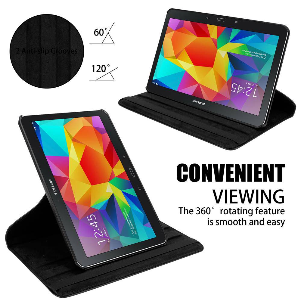 Cadorabo Hülle für Samsung Galaxy Tab 4 (10.1 Zoll) Tablet Schutz Hülle in Schwarz Schutzhülle Etui Case Tasche Cover