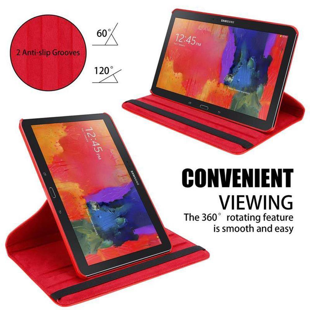 Cadorabo Hülle für Samsung Galaxy NOTE 10.1 2014 / Tab PRO 10.1 Tablet Schutz Hülle in Rot Schutzhülle Etui Case Tasche