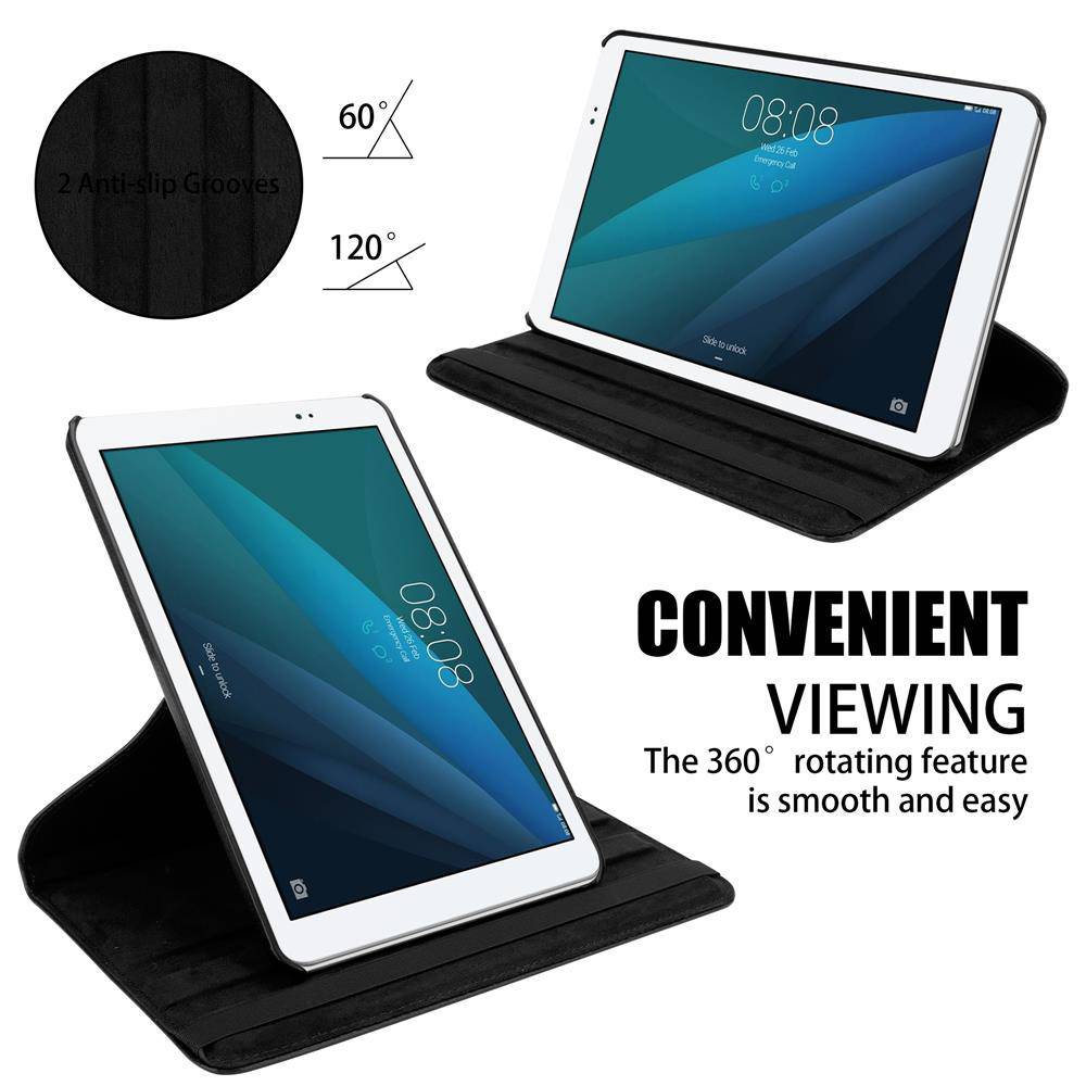 Cadorabo Hülle für Huawei MediaPad T1 10 (10.0 Zoll) Tablet Schutz Hülle in Schwarz Schutzhülle Etui Case Tasche Cover