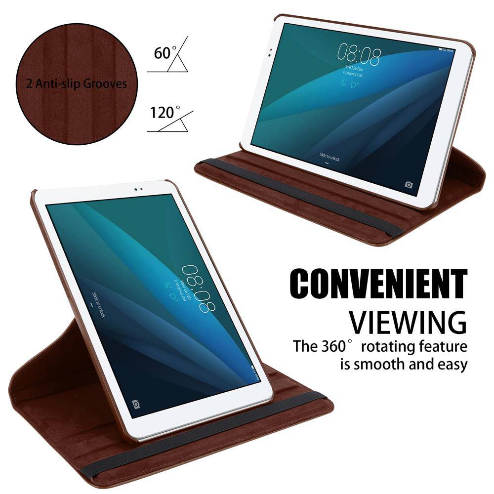 Cadorabo Hülle für Huawei MediaPad T1 10 (10.0 Zoll) Tablet Schutz Hülle in Braun Schutzhülle Etui Case Tasche Cover
