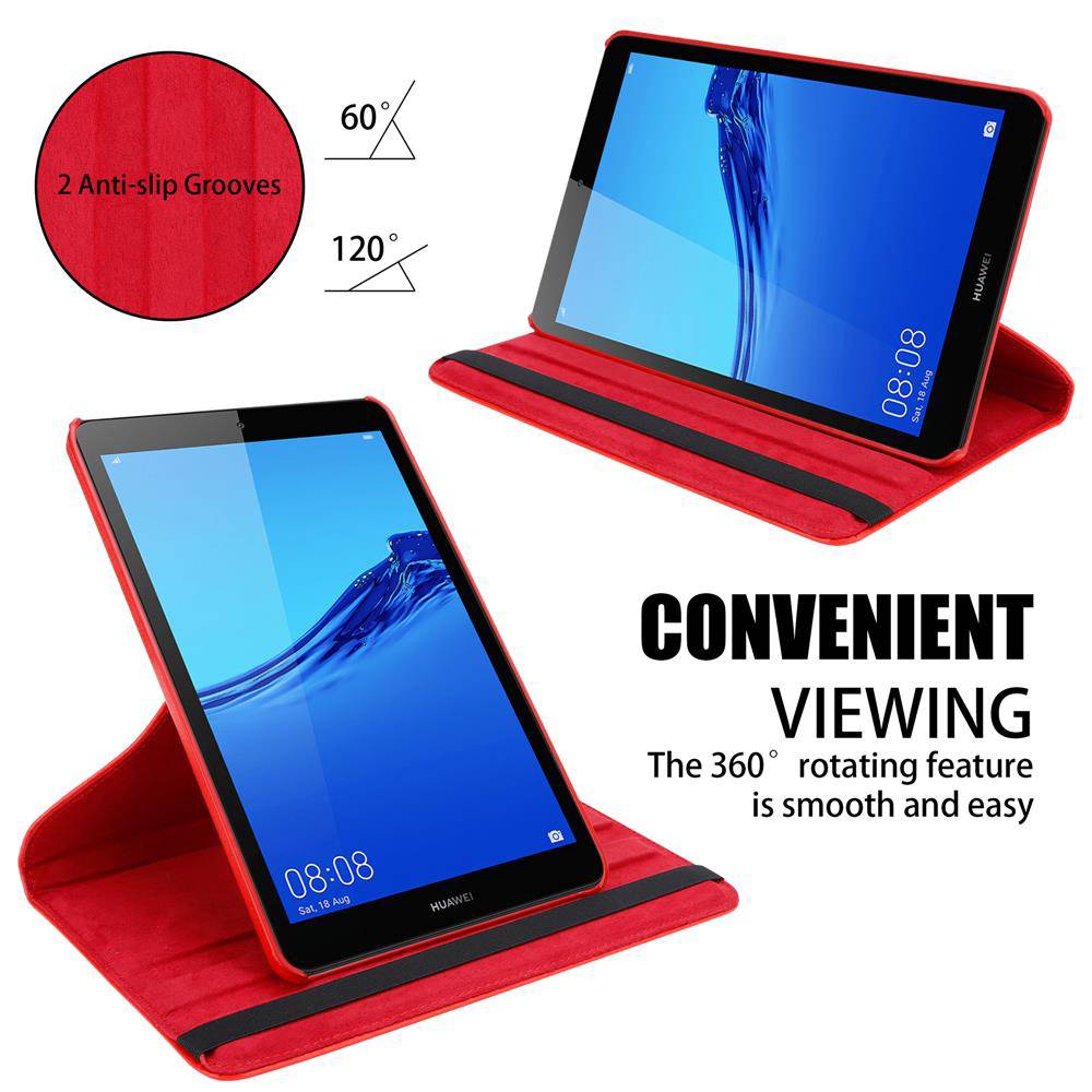 Cadorabo Hülle für Huawei MediaPad M5 8 (8.4 Zoll) Tablet Schutz Hülle in Rot Schutzhülle Etui Case Tasche Cover