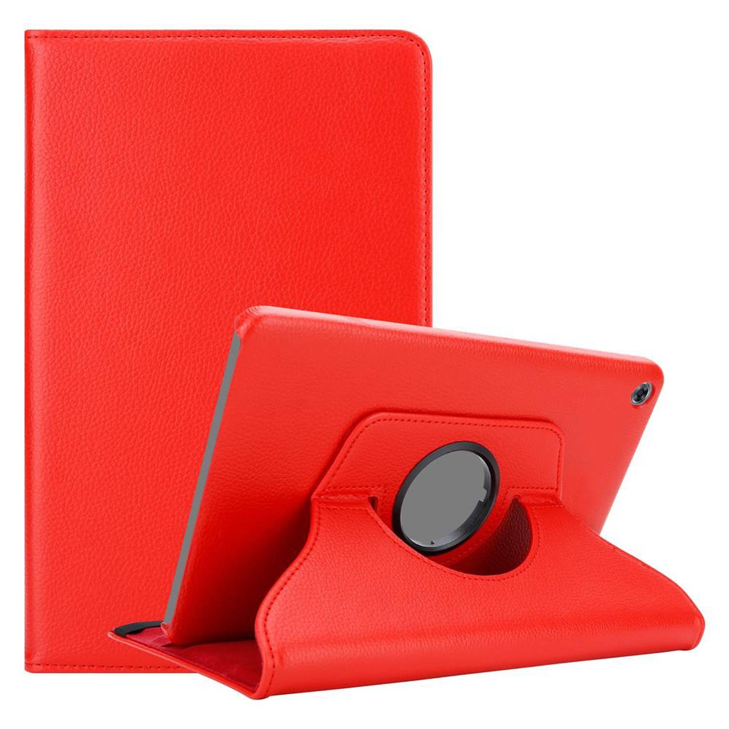 Cadorabo Hülle für Huawei MediaPad M5 LITE 10 (10.1 Zoll) Tablet Schutz Hülle in Rot Schutzhülle Etui Case Tasche Cover