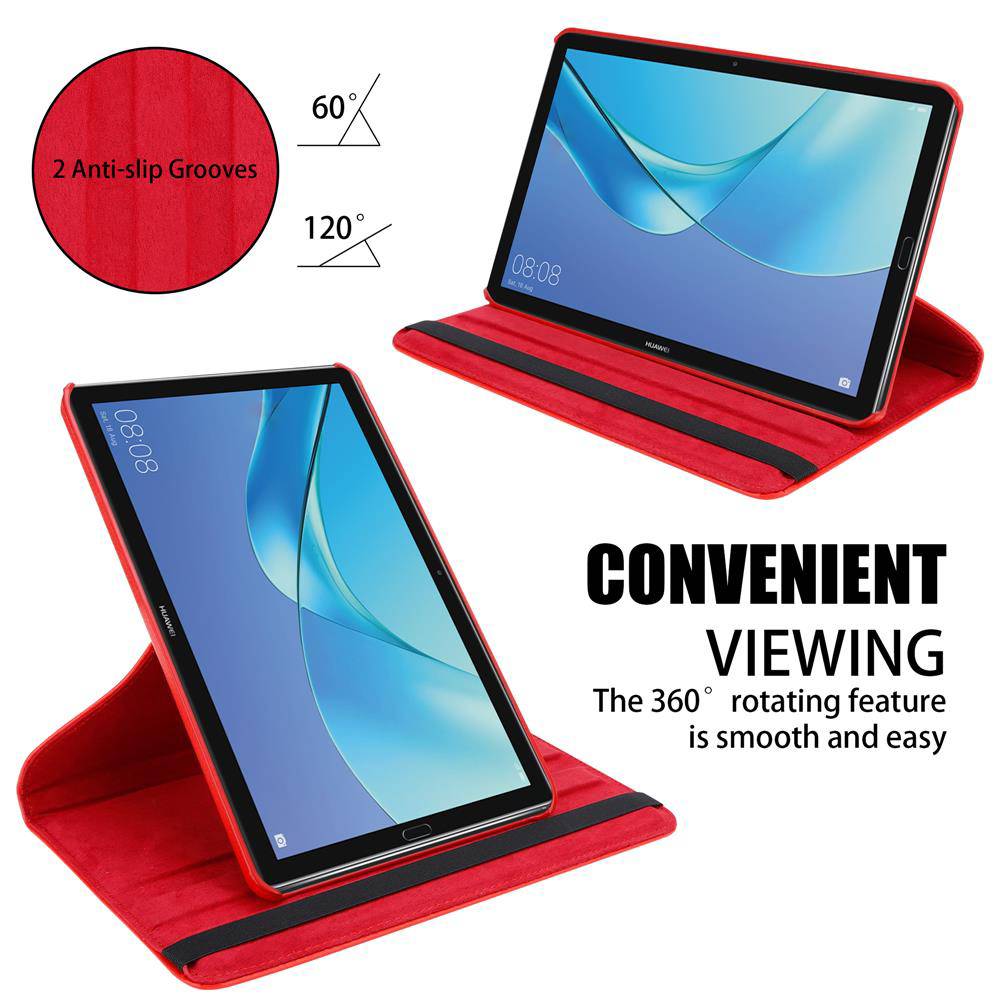 Cadorabo Hülle für Huawei MediaPad M5 / M5 PRO (10.8 Zoll) Tablet Schutz Hülle in Rot Schutzhülle Etui Case Tasche Cover