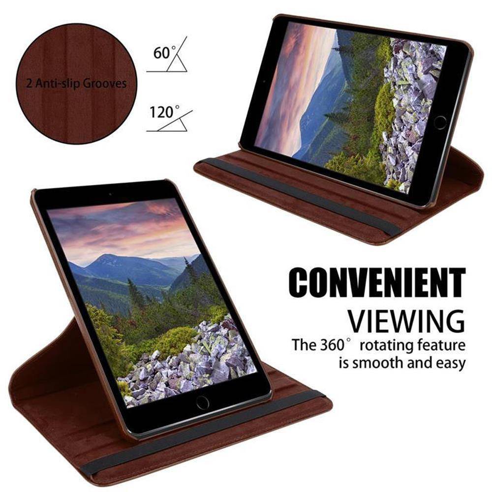 Cadorabo Hülle für Apple iPad MINI / MINI 2 / MINI 3 Tablet Hülle in Braun Schutzhülle Etui Case Tasche Auto Wake up