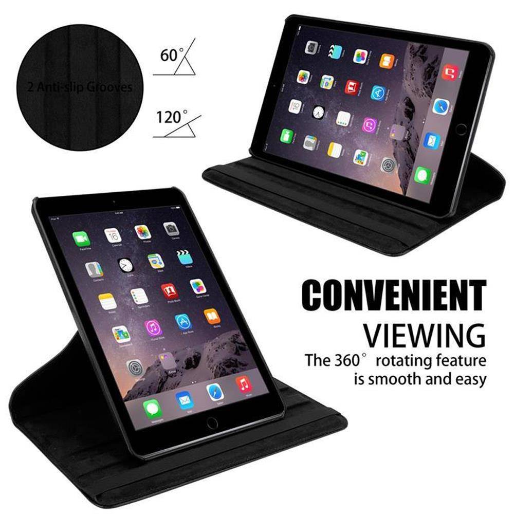 Cadorabo Hülle für Apple iPad AIR 2 2014 / AIR 2013 Tablet Hülle in Schwarz Schutzhülle Etui Case Tasche Auto Wake up