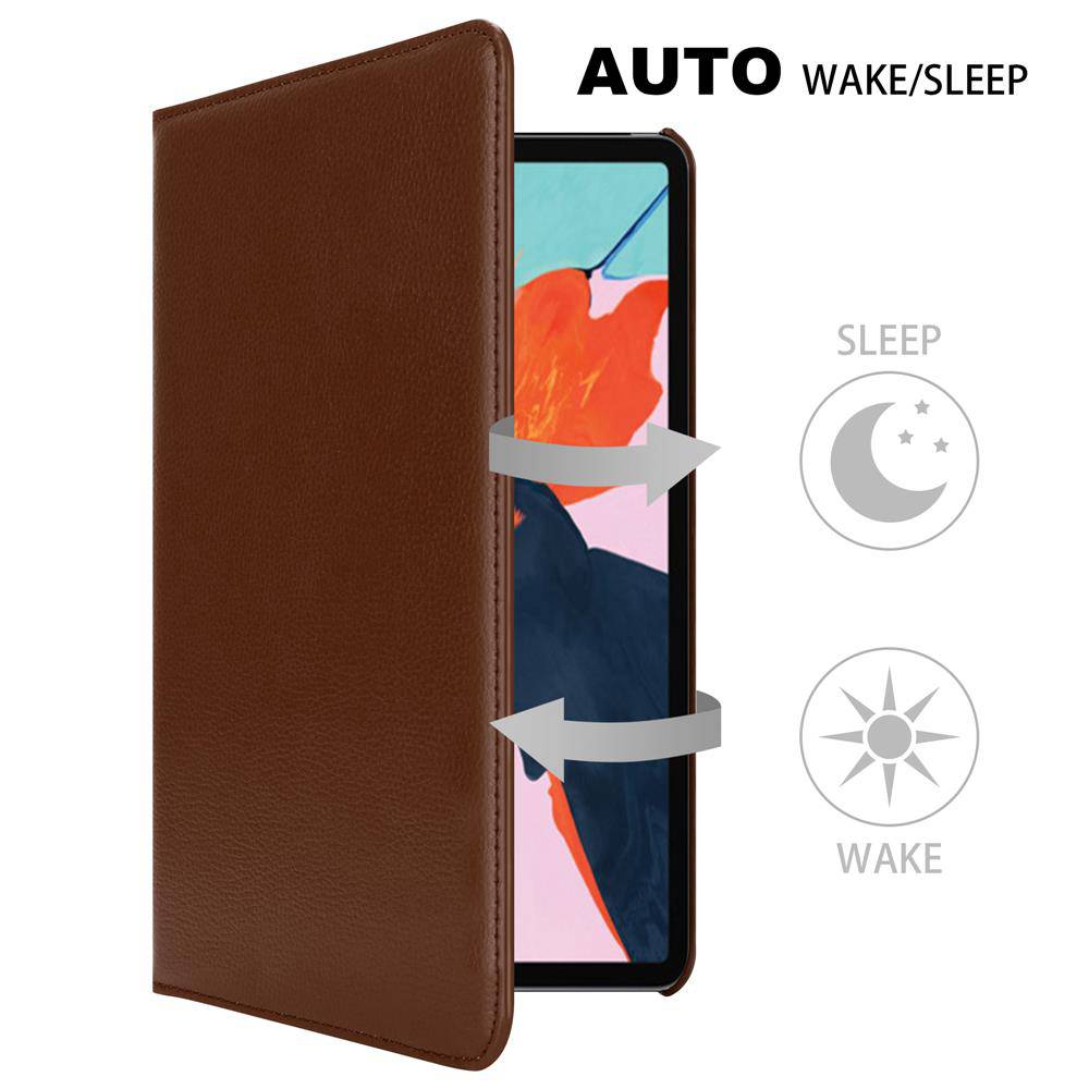Cadorabo Hülle für Apple iPad PRO 2018 (12.9 Zoll) Tablet Hülle in Braun Schutzhülle Etui Case Tasche Auto Wake up