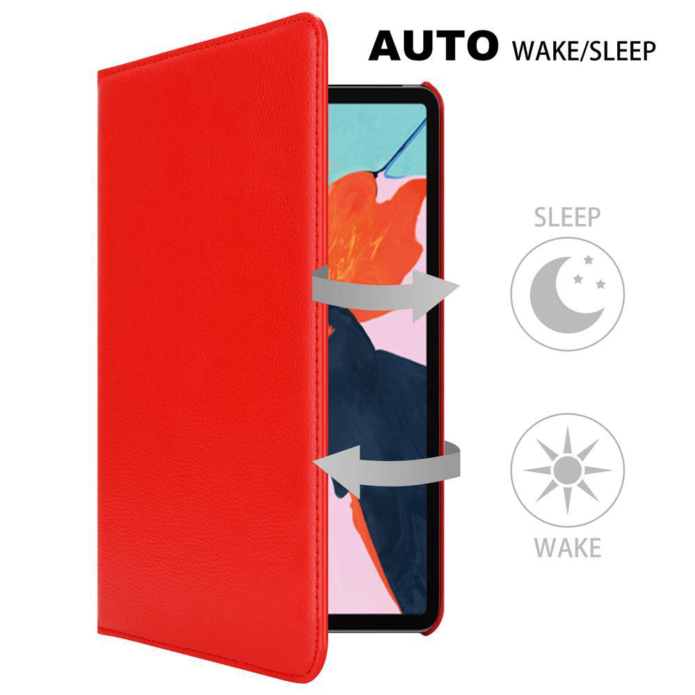 Cadorabo Hülle für Apple iPad PRO 2018 (12.9 Zoll) Tablet Hülle in Rot Schutzhülle Etui Case Tasche Auto Wake up
