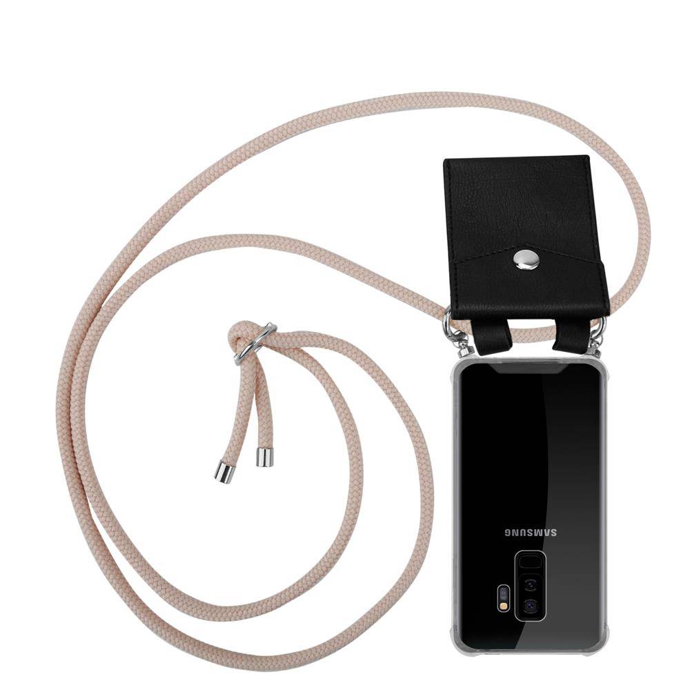 Cadorabo Schutzhülle für Samsung Galaxy S9 PLUS Hülle in Rosa Handy Kette Kordel abnehmbares Etui