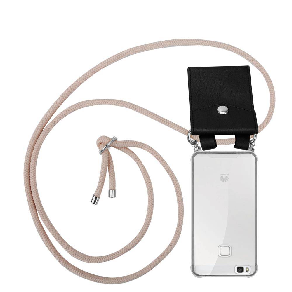 Cadorabo Schutzhülle für Huawei P9 LITE 2016 / G9 LITE Hülle in Rosa Handy Kette Kordel abnehmbares Etui