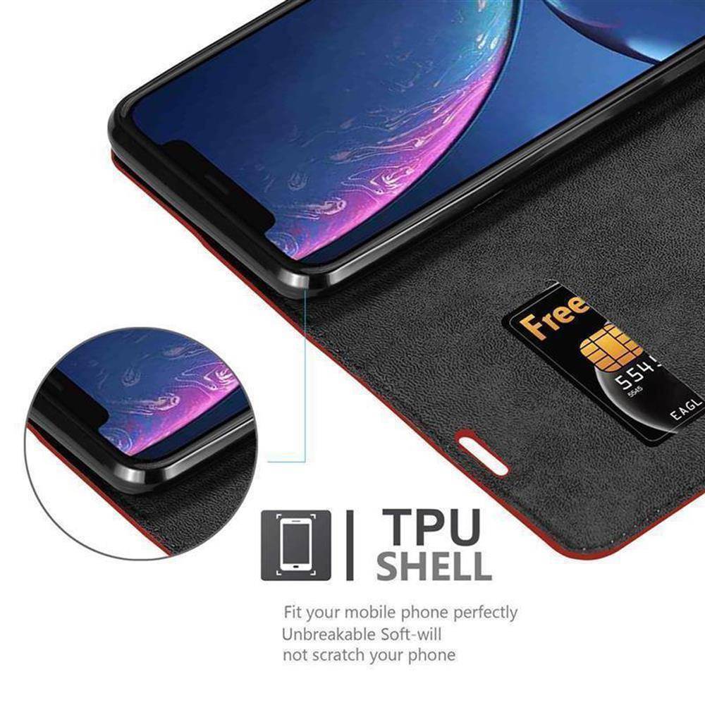Cadorabo Hülle für Apple iPhone 11 PRO Schutz Hülle in Rot Handyhülle Etui Case Cover Magnetverschluss