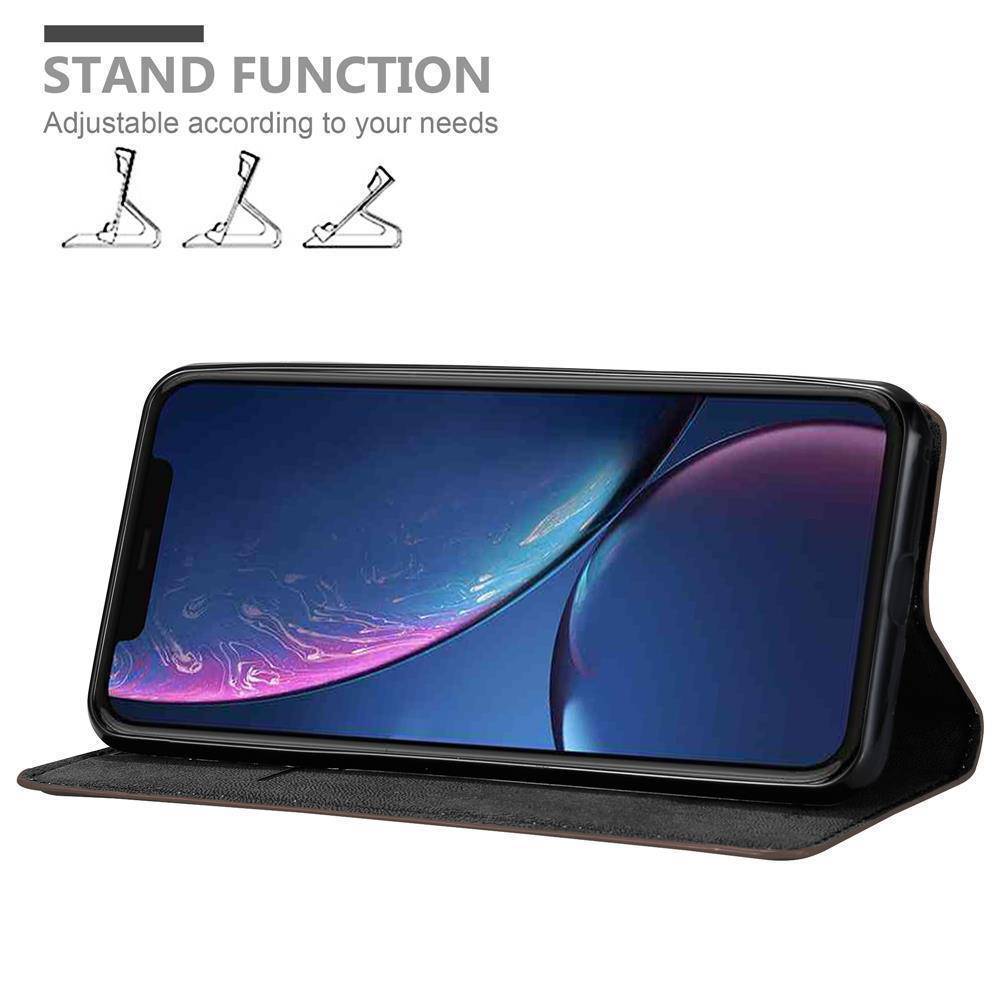 Cadorabo Hülle für Apple iPhone 11 Schutz Hülle in Braun Handyhülle Etui Case Cover Magnetverschluss