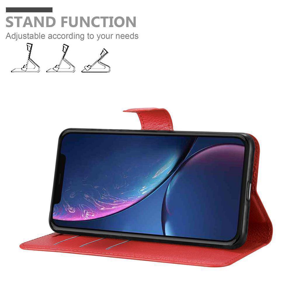 Cadorabo Hülle für Apple iPhone 11 PRO MAX Schutz Hülle in Rot Handyhülle Etui Case Cover Magnetverschluss