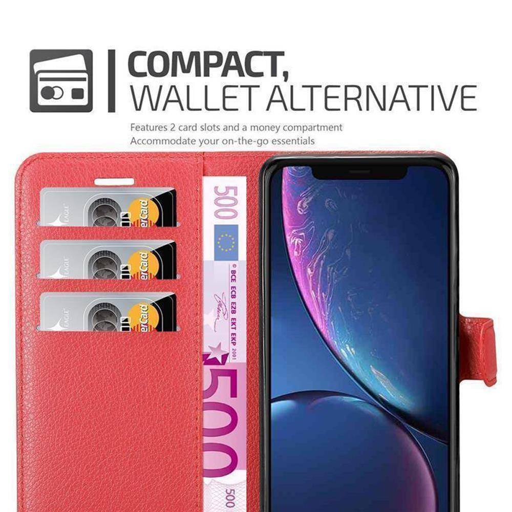 Cadorabo Hülle für Apple iPhone 11 PRO MAX Schutz Hülle in Rot Handyhülle Etui Case Cover Magnetverschluss