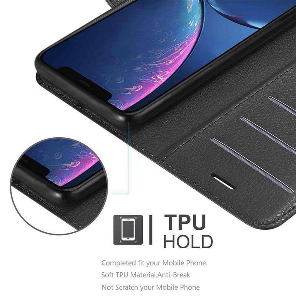 Cadorabo Hülle für Apple iPhone 11 Schutz Hülle in Schwarz Handyhülle Etui Case Cover Magnetverschluss