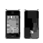 Silikon Hülle Handykette für Apple iPhone 4 / 4S mit Graunen Ringen in DURCHSICHTIG