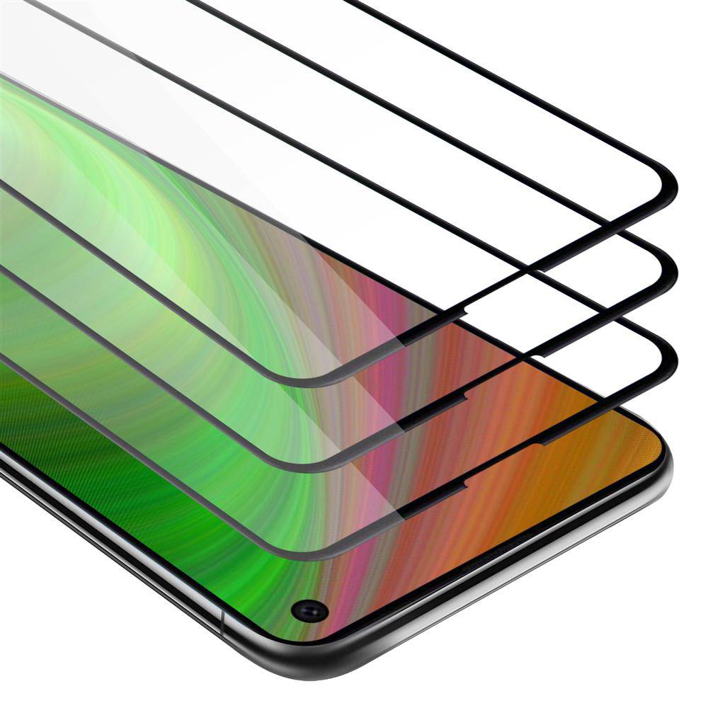 Cadorabo 3x Vollbild Panzer Folie für Samsung Galaxy S10E Schutzfolie in Schwarz Tempered Display-Schutzglas