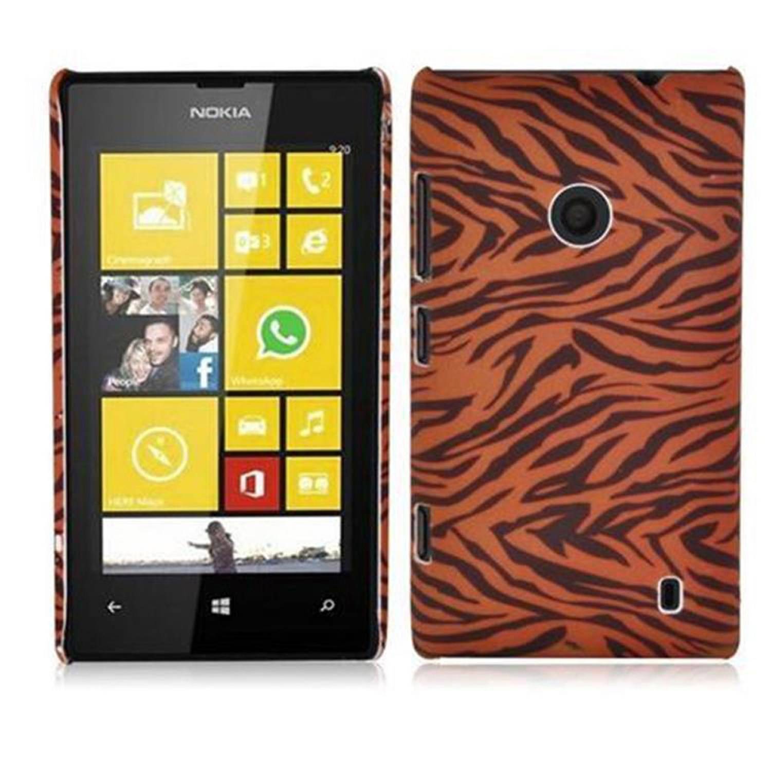 Cadorabo Hülle für Nokia Lumia 520 / 521 Schutz Hülle in Braun Hard Case Schutzhülle Handyhülle Cover Etui