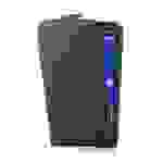 Cadorabo Hülle für Samsung Galaxy CORE 2 Schutzhülle in Schwarz Flip Handyhülle Case Cover Etui Kunstleder