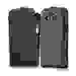 Cadorabo Hülle für Samsung Galaxy GRAND 2 Schutzhülle in Schwarz Flip Handyhülle Case Cover Etui Kunstleder