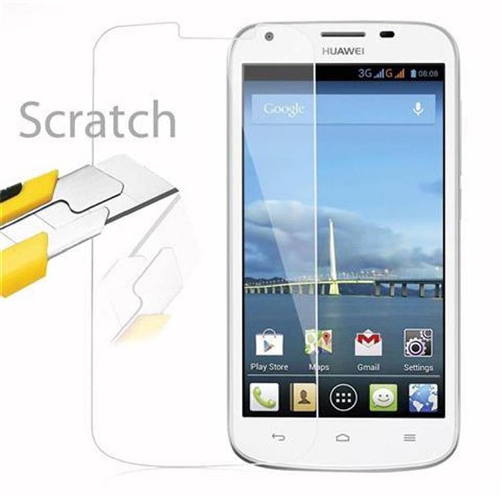 Cadorabo Panzer Folie für Huawei Ascend Y600 Schutzfolie in Transparent Gehärtetes Tempered Display-Schutzglas