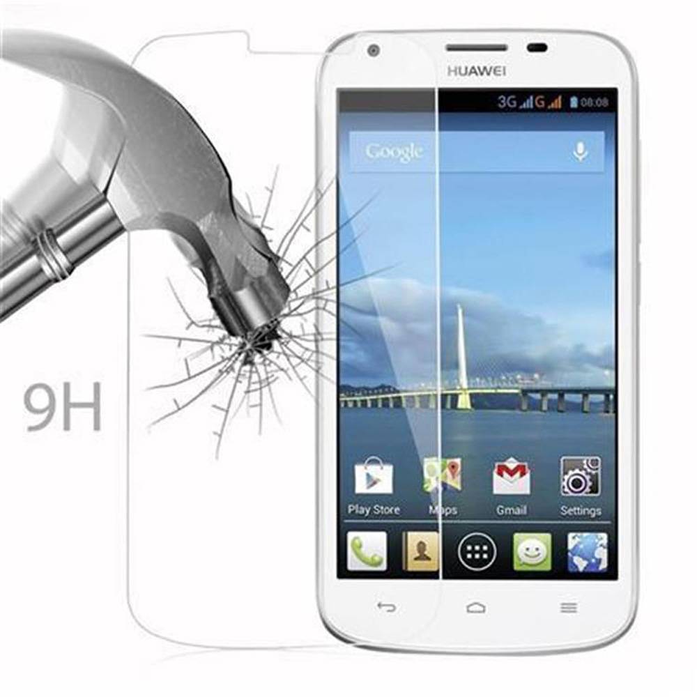 Cadorabo Panzer Folie für Huawei Ascend Y600 Schutzfolie in Transparent Gehärtetes Tempered Display-Schutzglas