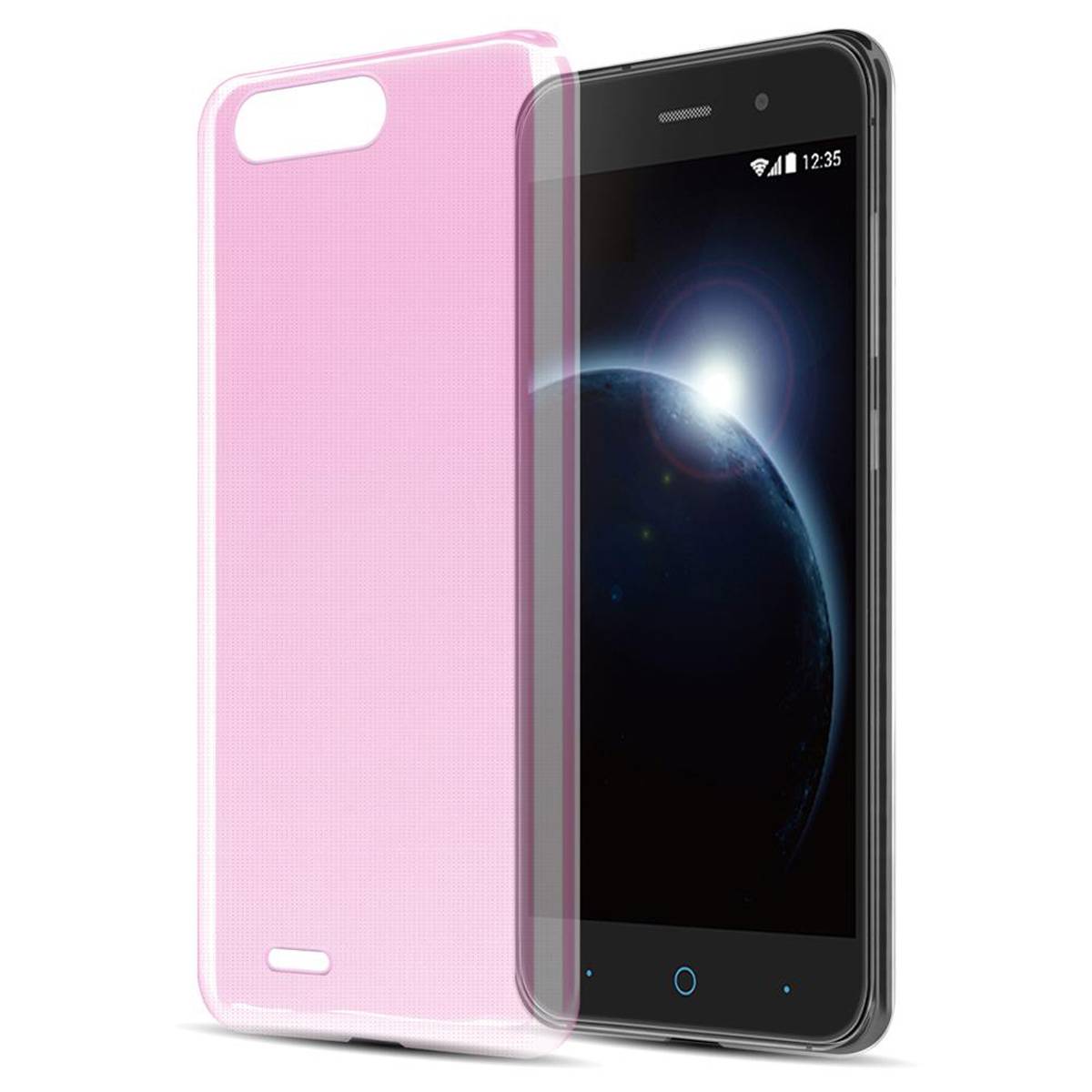 Cadorabo Hülle für ZTE Blade V6 Schutz Hülle in Pink Schutzhülle TPU Silikon Cover Etui Case