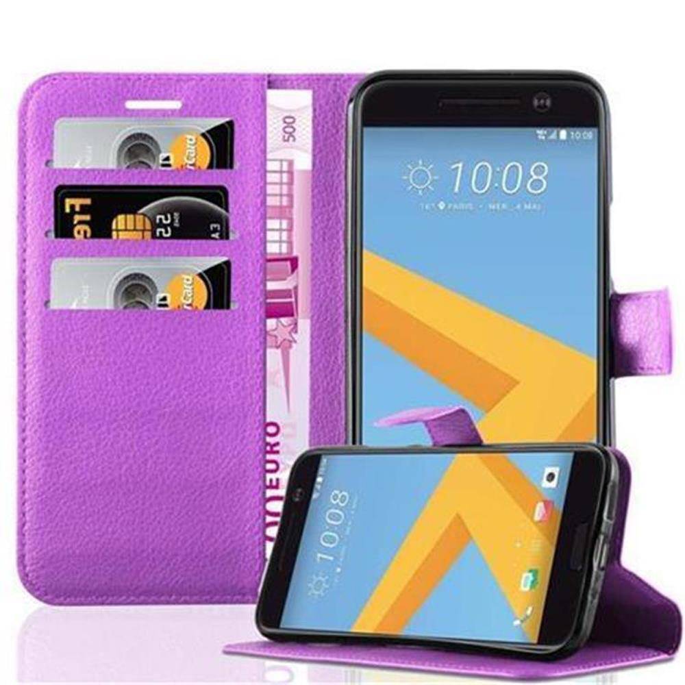 Cadorabo Hülle für HTC ONE M10 Schutz Hülle in Lila Handyhülle Etui Case Cover Magnetverschluss