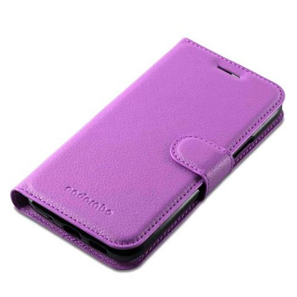 Cadorabo Hülle für HTC ONE M10 Schutz Hülle in Lila Handyhülle Etui Case Cover Magnetverschluss