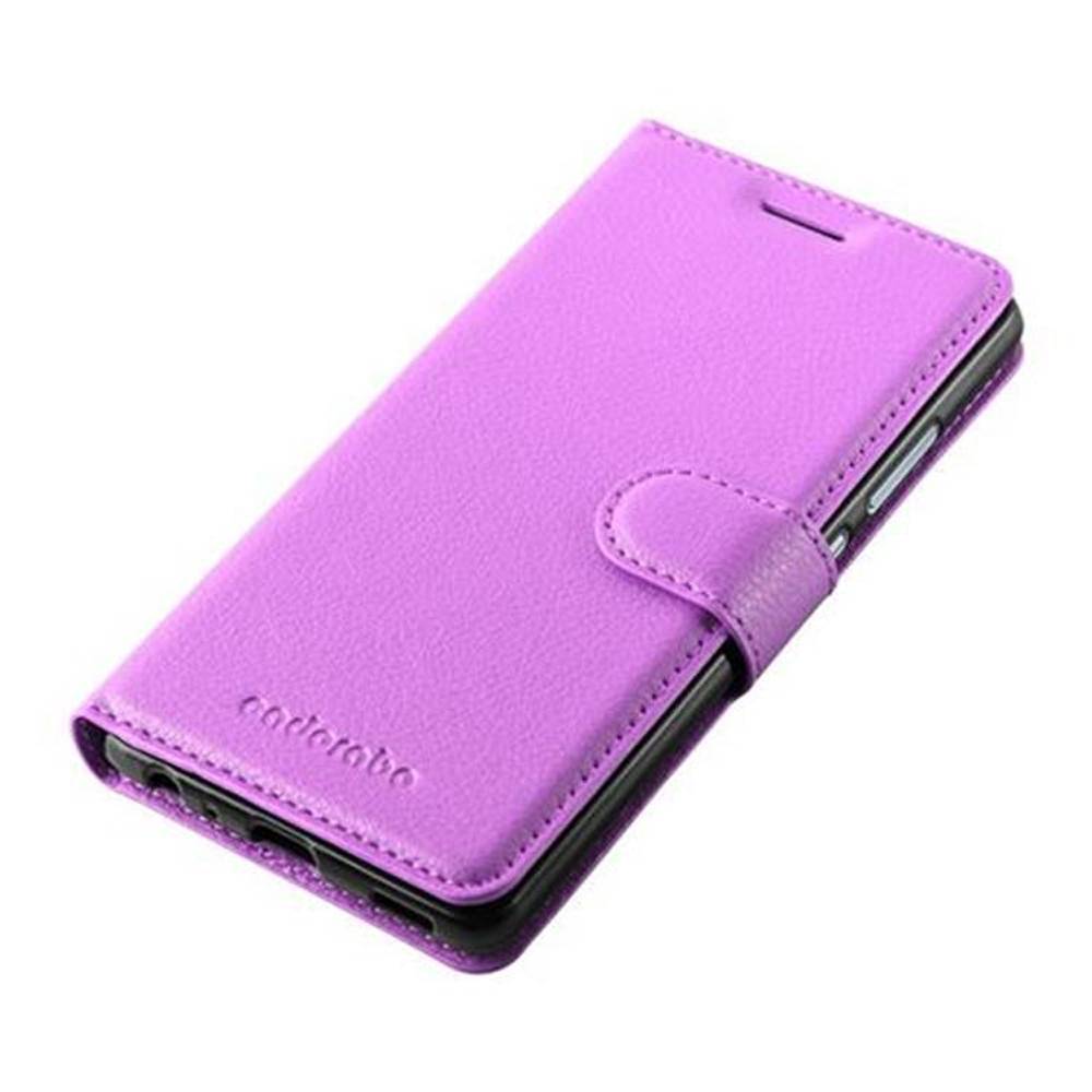 Cadorabo Hülle für Huawei P9 Schutz Hülle in Lila Handyhülle Etui Case Cover Magnetverschluss