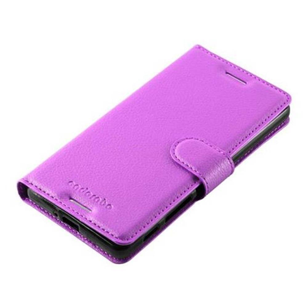 Cadorabo Hülle für Sony Xperia X Schutz Hülle in Lila Handyhülle Etui Case Cover Magnetverschluss