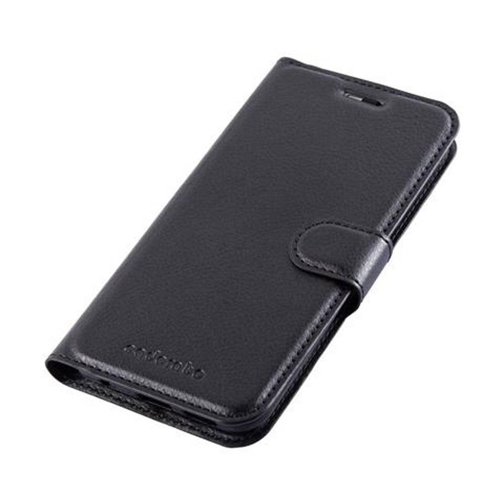 Cadorabo Handy Hülle für Vodafone Smart PRIME 7 Hülle in PHANTOM SCHWARZ , Schutzhülle Tasche Hülle case cover mit Kartenfach und Standfunktion