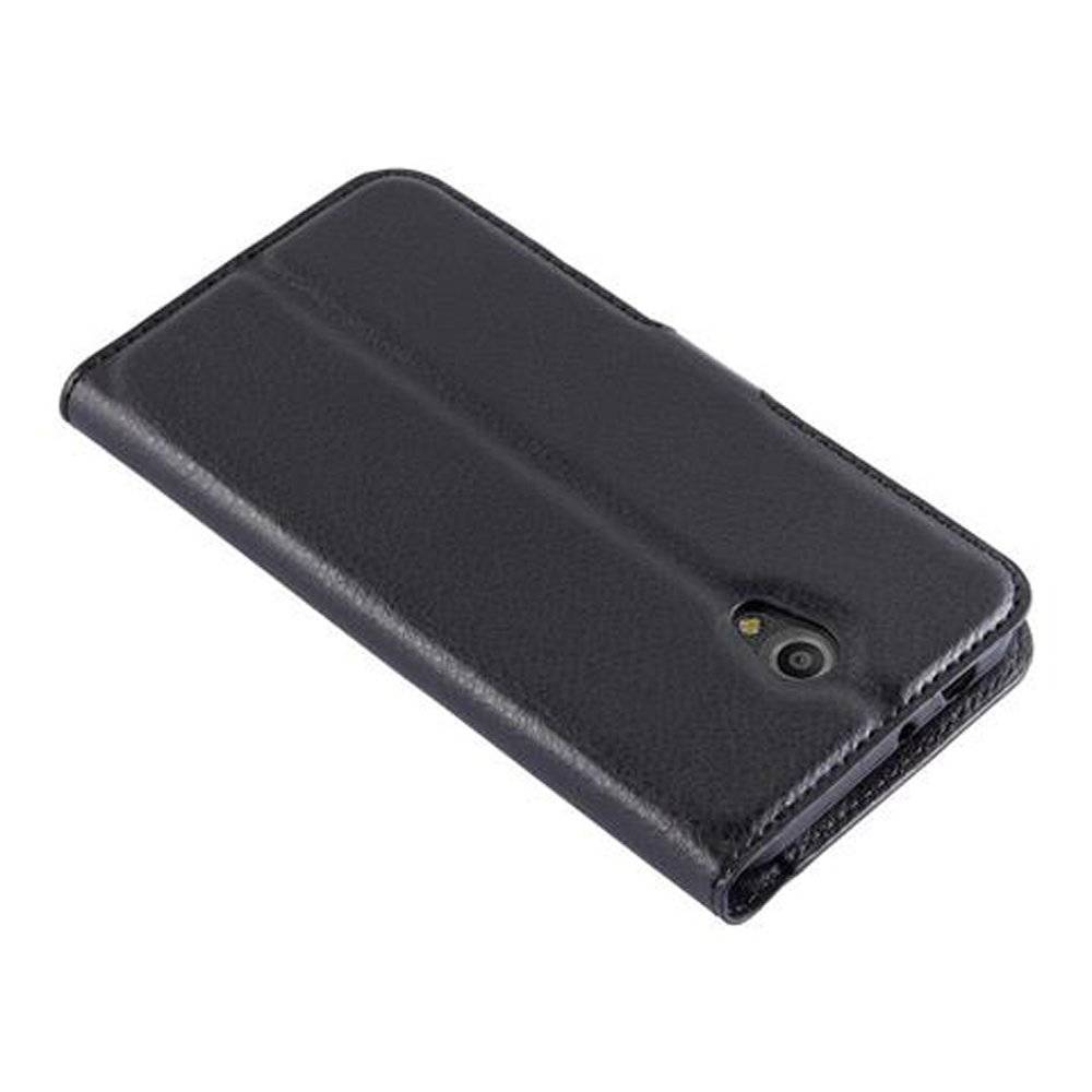 Cadorabo Handy Hülle für Vodafone Smart PRIME 7 Hülle in PHANTOM SCHWARZ , Schutzhülle Tasche Hülle case cover mit Kartenfach und Standfunktion