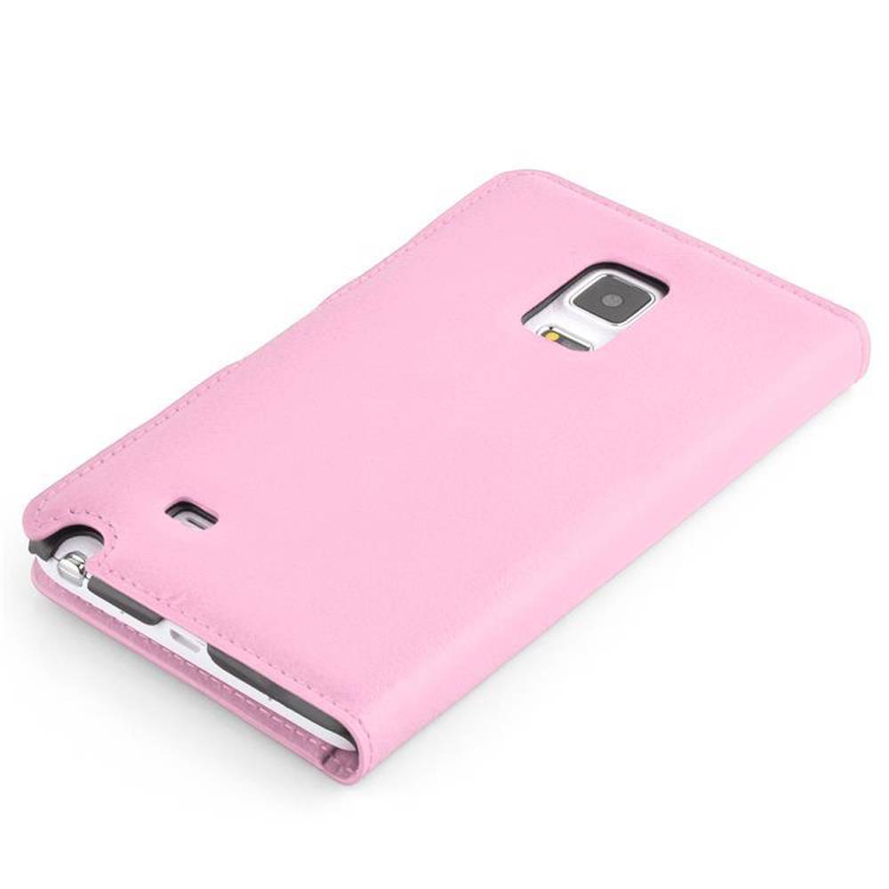 Cadorabo Hülle für Samsung Galaxy NOTE EDGE Schutz Hülle in Rosa Handyhülle Etui Case Cover Magnetverschluss
