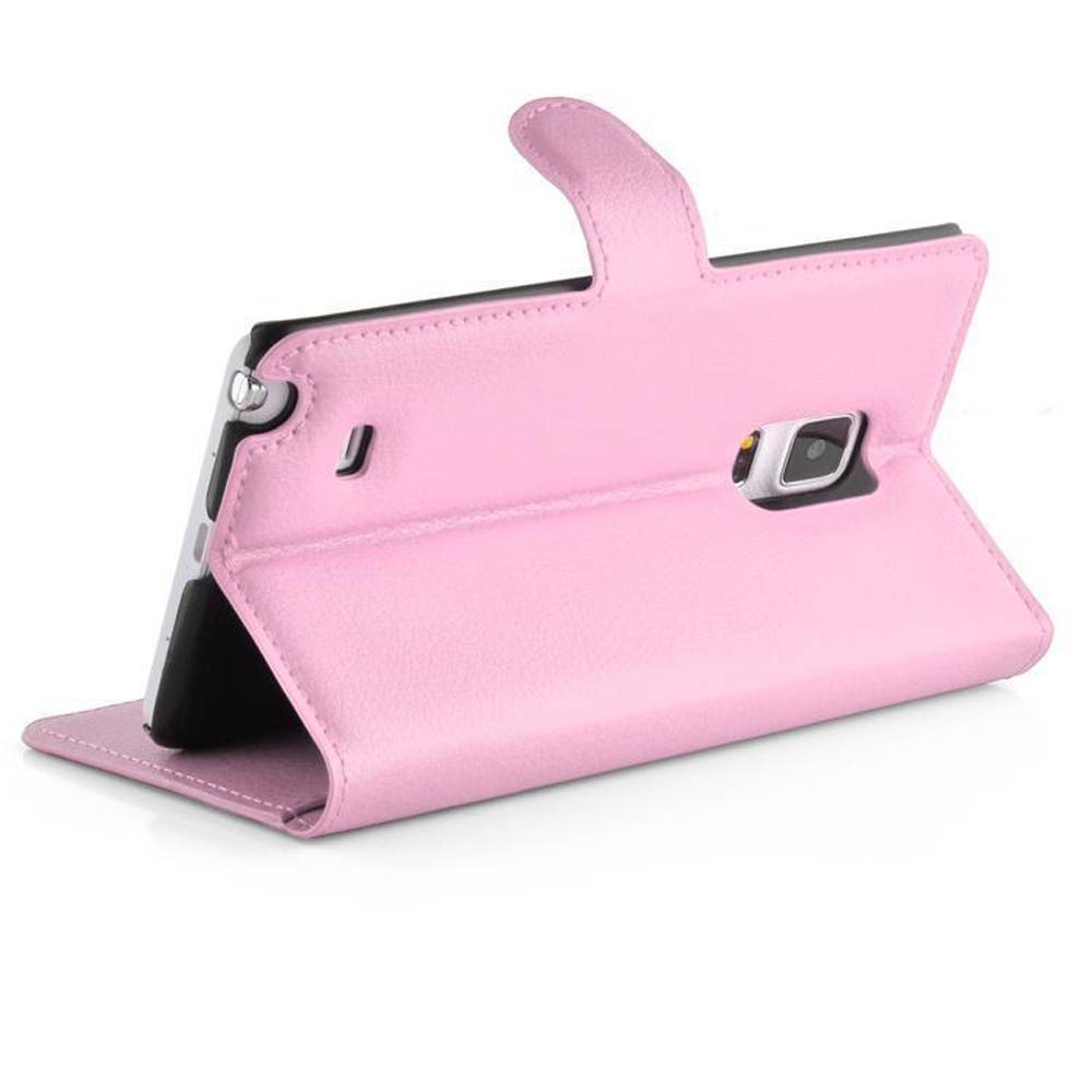 Cadorabo Hülle für Samsung Galaxy NOTE EDGE Schutz Hülle in Rosa Handyhülle Etui Case Cover Magnetverschluss