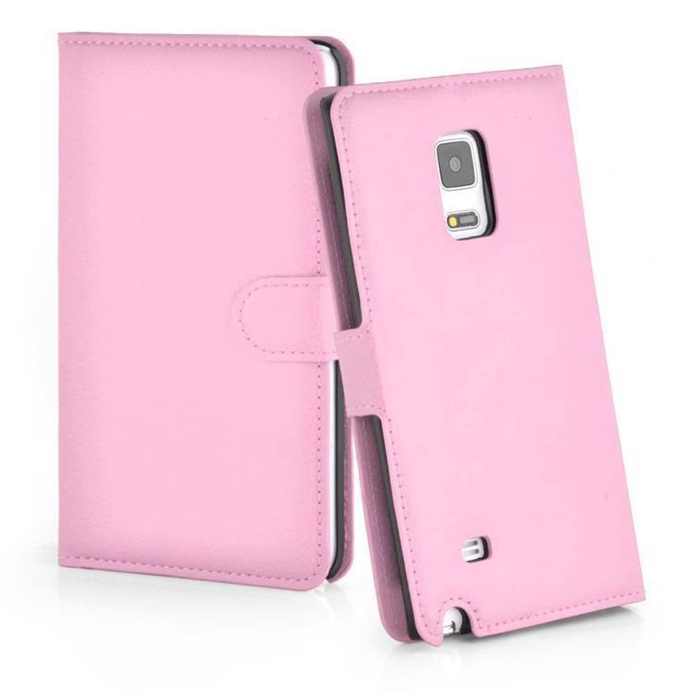 Cadorabo Hülle für Samsung Galaxy NOTE EDGE Schutz Hülle in Rosa Handyhülle Etui Case Cover Magnetverschluss