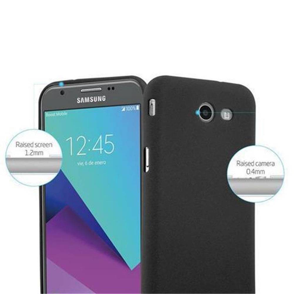 Cadorabo Schutzhülle für Samsung Galaxy J7 2017 US Version Hülle in Schwarz Handyhülle TPU Etui Cover Case