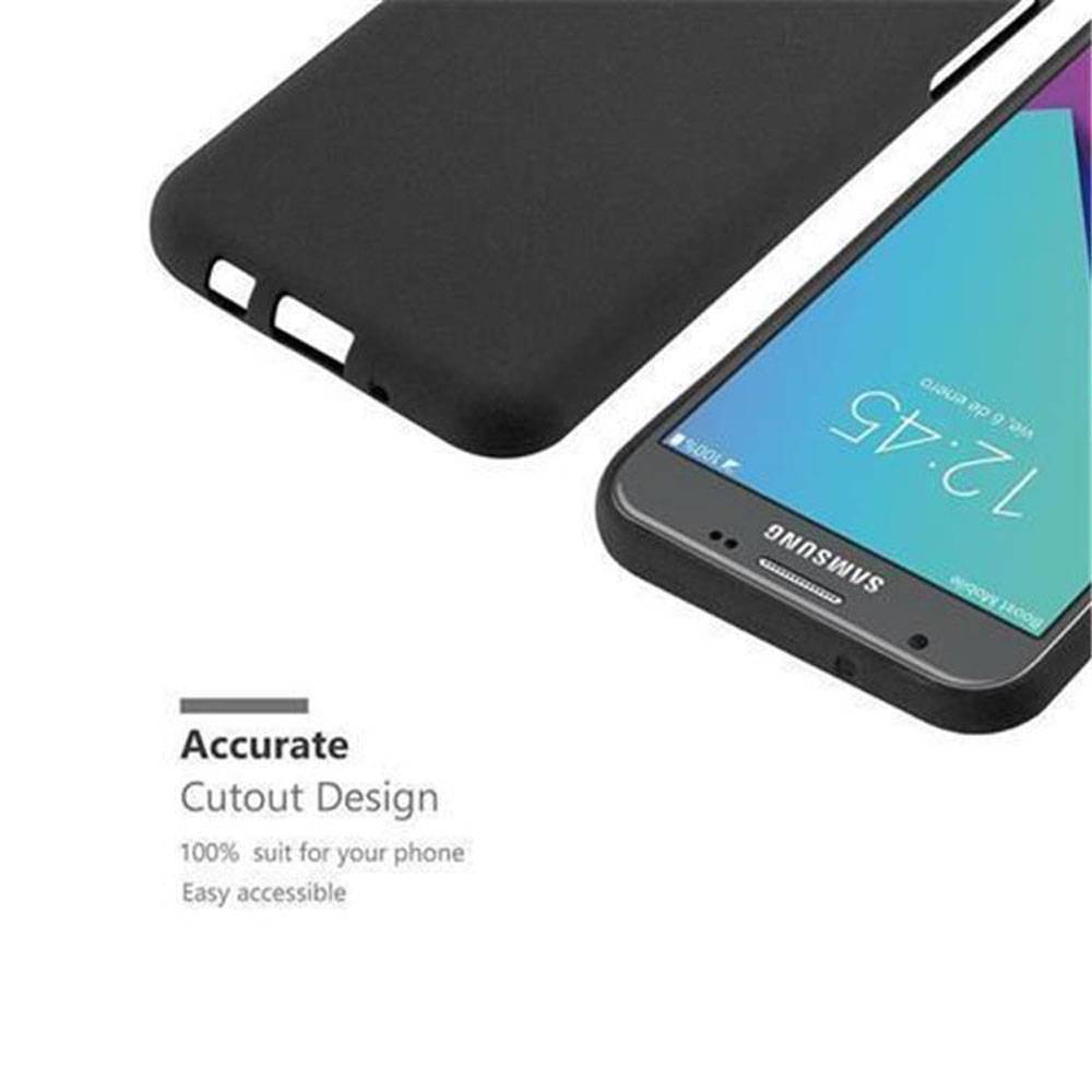Cadorabo Schutzhülle für Samsung Galaxy J7 2017 US Version Hülle in Schwarz Handyhülle TPU Etui Cover Case