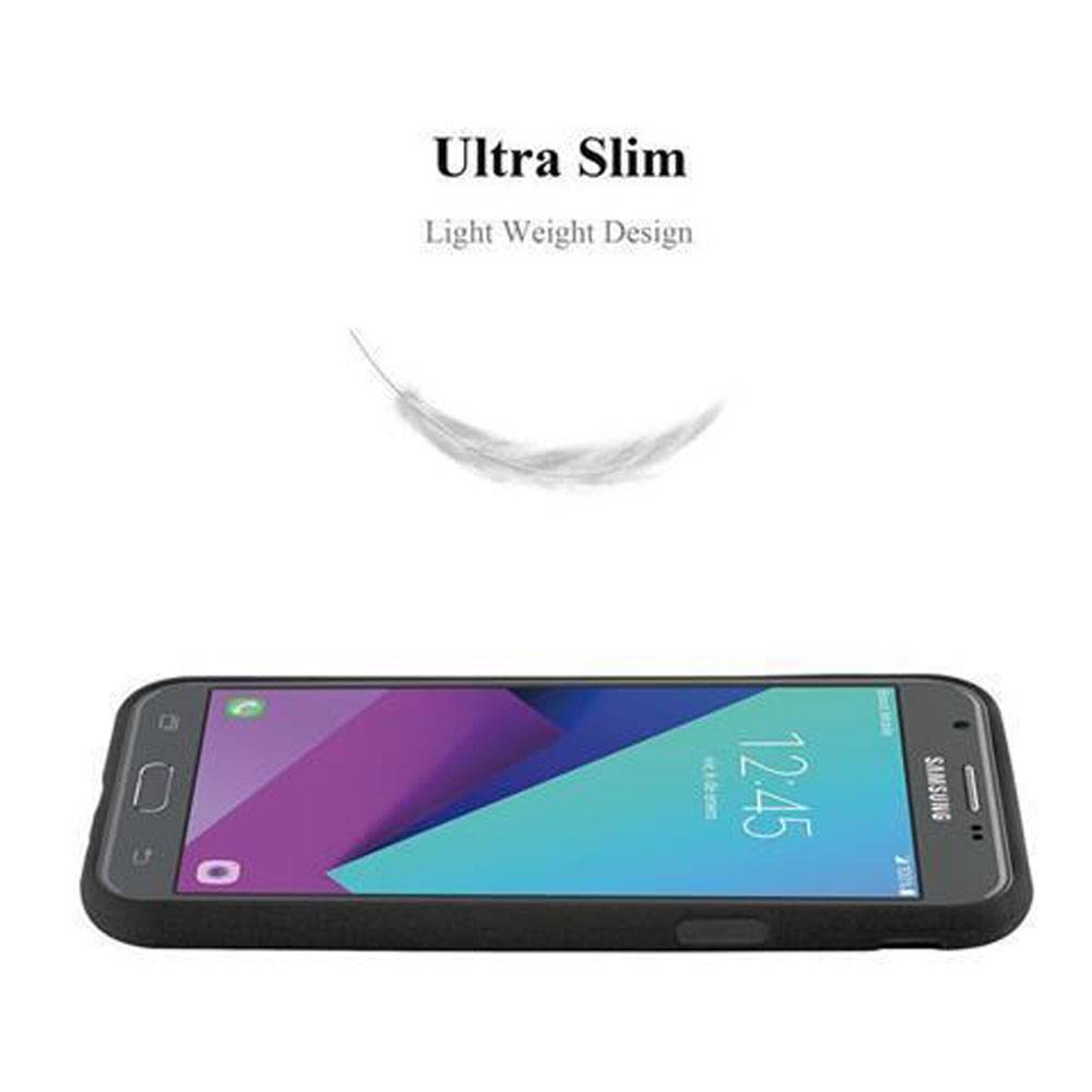 Cadorabo Schutzhülle für Samsung Galaxy J7 2017 US Version Hülle in Schwarz Handyhülle TPU Etui Cover Case