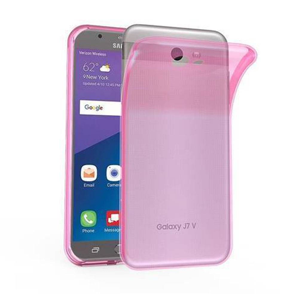 Cadorabo Hülle für Samsung Galaxy J7 2017 US Version Schutz Hülle in Pink Schutzhülle TPU Silikon Cover Etui Case