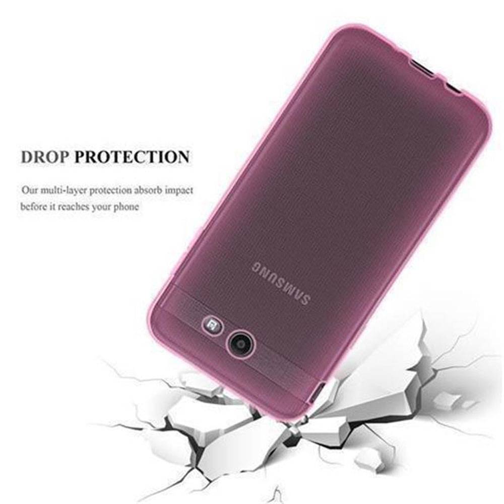 Cadorabo Hülle für Samsung Galaxy J7 2017 US Version Schutz Hülle in Pink Schutzhülle TPU Silikon Cover Etui Case