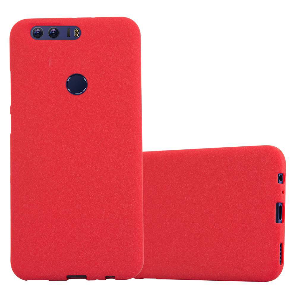 Cadorabo Schutzhülle für Honor 8 / 8 PREMIUM Hülle in Rot Handyhülle TPU Etui Cover Case