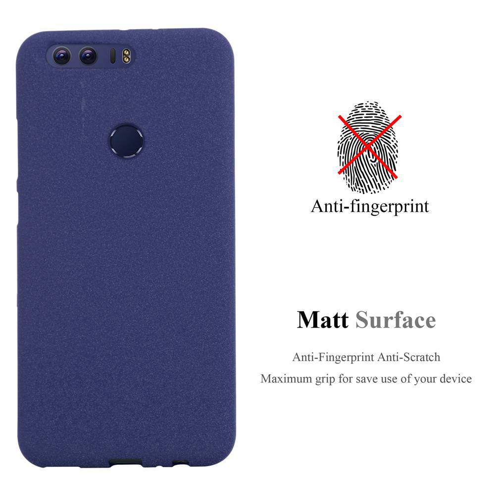 Cadorabo Schutzhülle für Honor 8 / 8 PREMIUM Hülle in Blau Handyhülle TPU Etui Cover Case