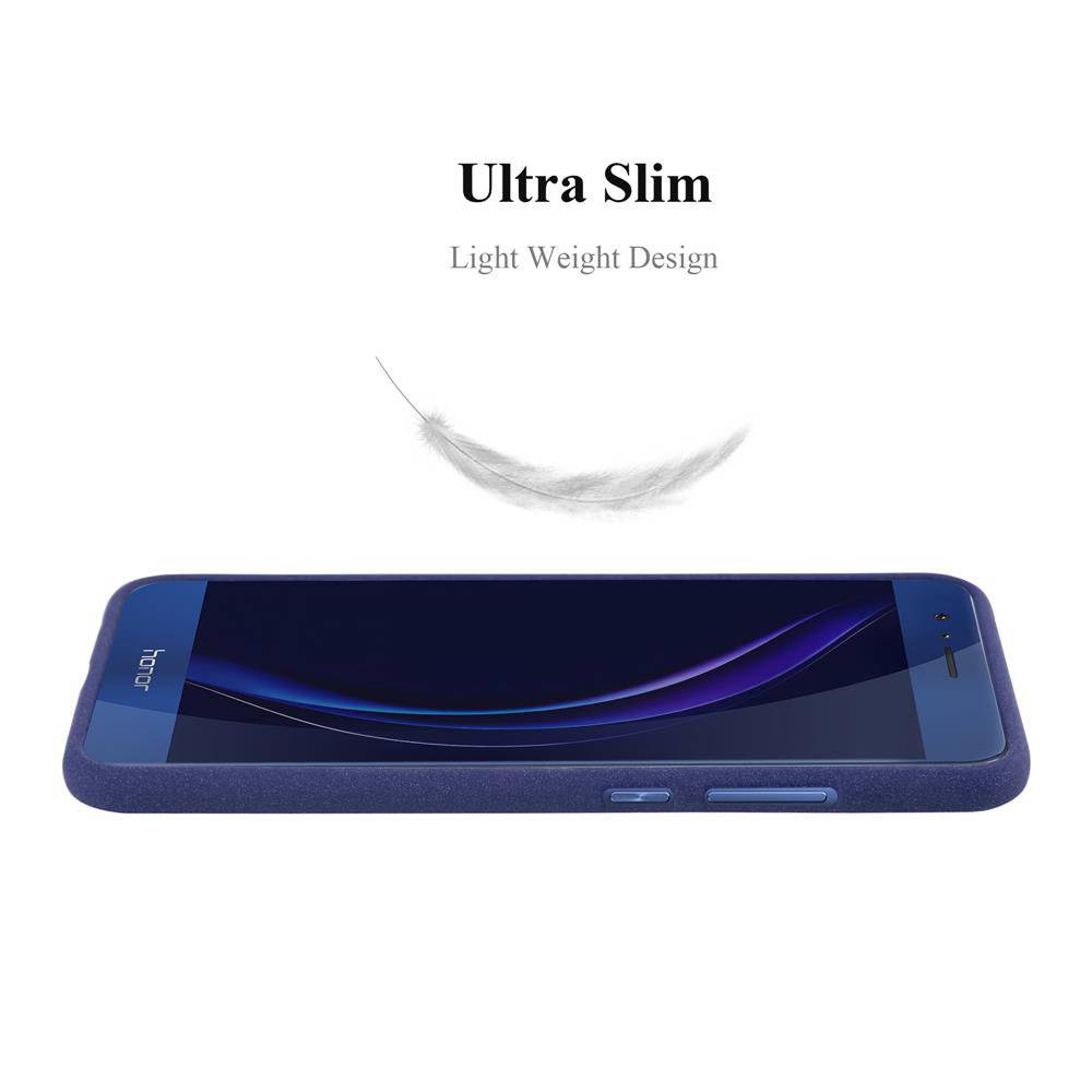 Cadorabo Schutzhülle für Honor 8 / 8 PREMIUM Hülle in Blau Handyhülle TPU Etui Cover Case
