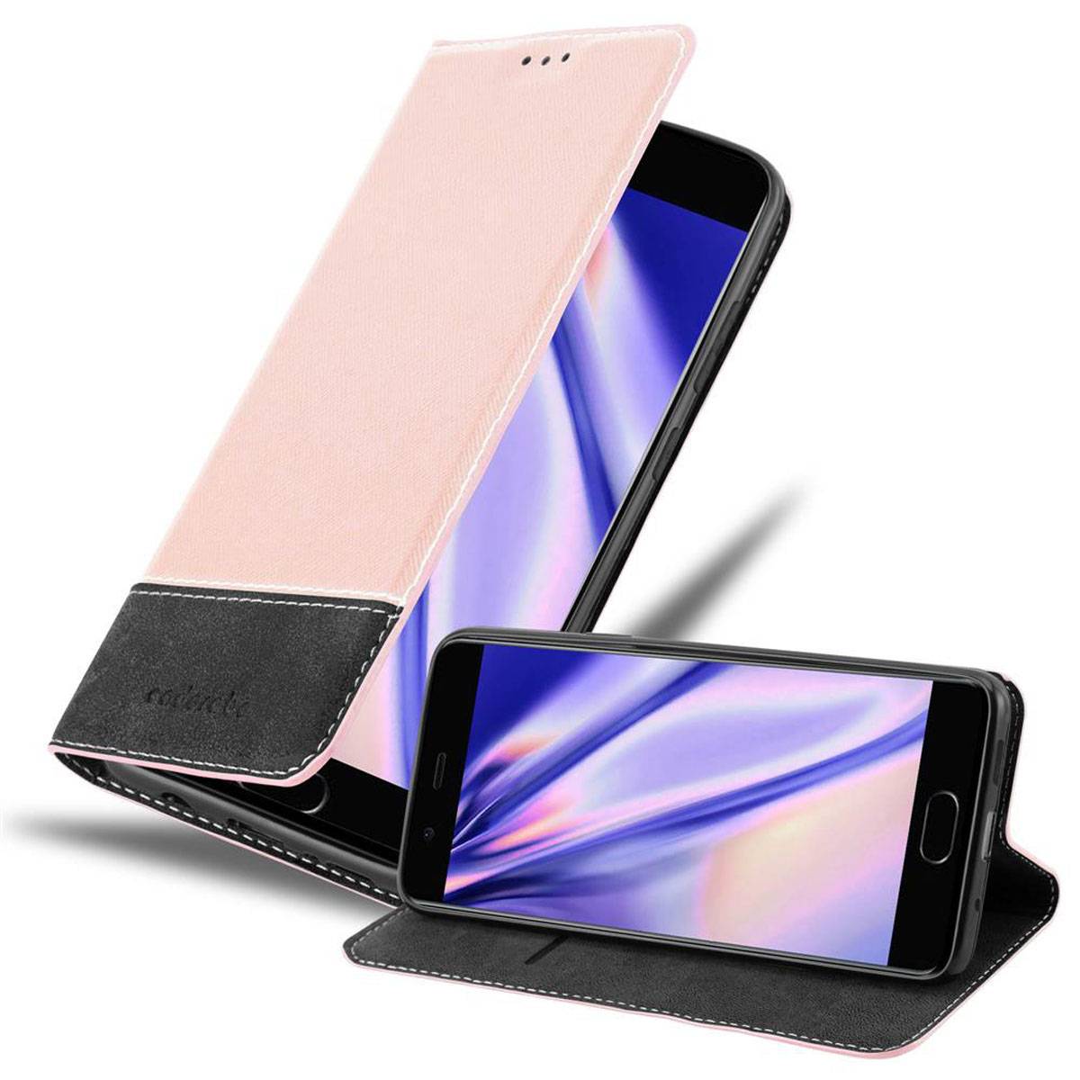 Cadorabo Hülle für Huawei P10 Schutzhülle in Rot SHandyhülle Book Case Etui Kunstleder