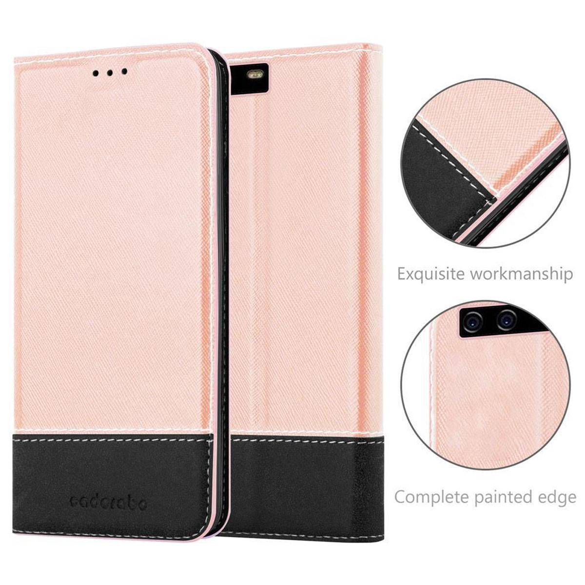 Cadorabo Hülle für Huawei P10 Schutzhülle in Rot SHandyhülle Book Case Etui Kunstleder