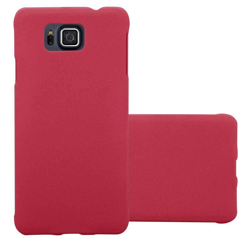 Cadorabo Schutzhülle für Samsung Galaxy ALPHA Hülle in Rot Etui Hard Case Handyhülle Cover
