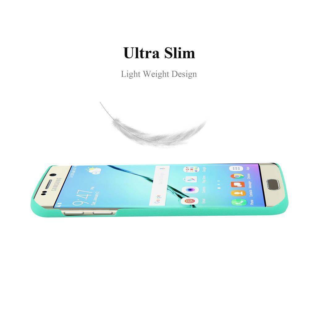 Cadorabo Schutzhülle für Samsung Galaxy S6 EDGE Hülle in Grün Etui Hard Case Handyhülle Cover