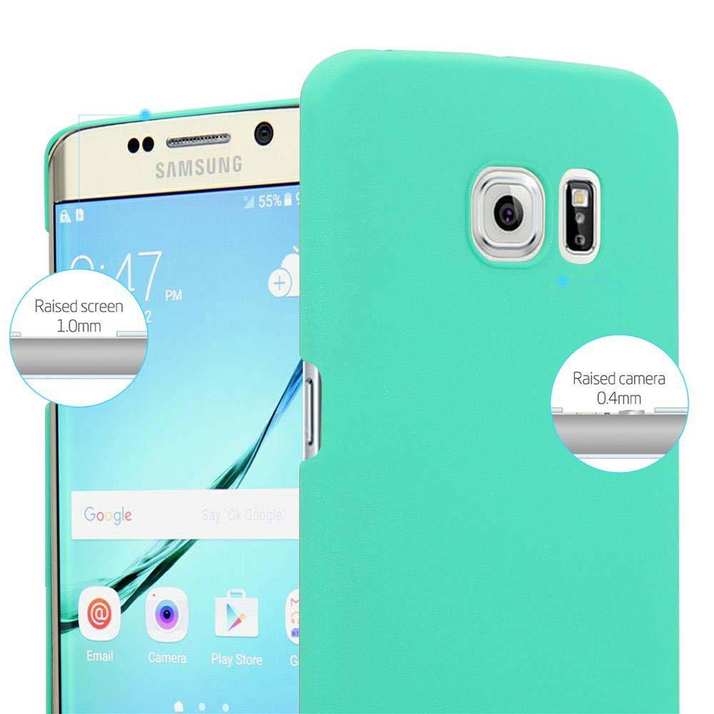 Cadorabo Schutzhülle für Samsung Galaxy S6 EDGE Hülle in Grün Etui Hard Case Handyhülle Cover