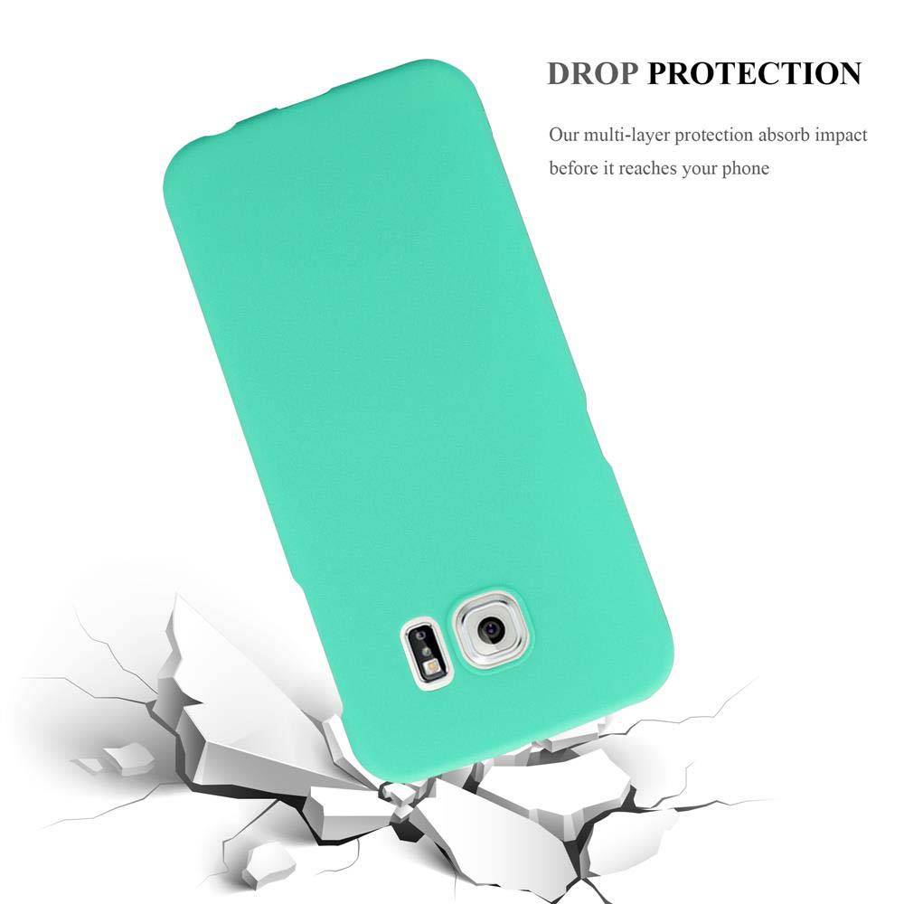 Cadorabo Schutzhülle für Samsung Galaxy S6 EDGE Hülle in Grün Etui Hard Case Handyhülle Cover