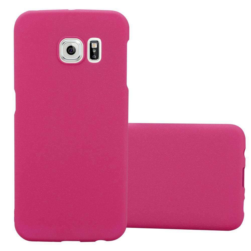 Cadorabo Schutzhülle für Samsung Galaxy S6 EDGE Hülle in Pink Etui Hard Case Handyhülle Cover